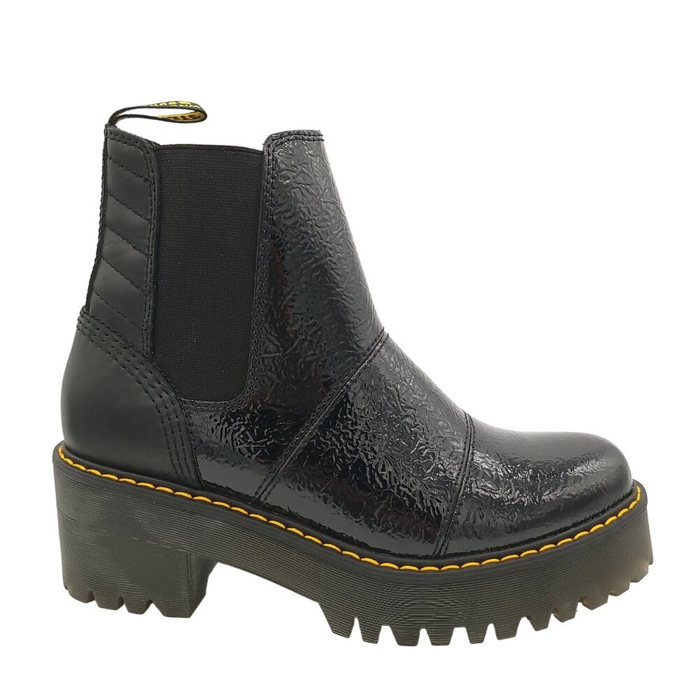 Dr Martens Rozalie Chelsea Boots Womens 9 Patent Leather Lug Platform